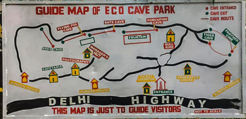 Eco Cave Gardens guide map